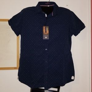 Denim And Flower Button Down